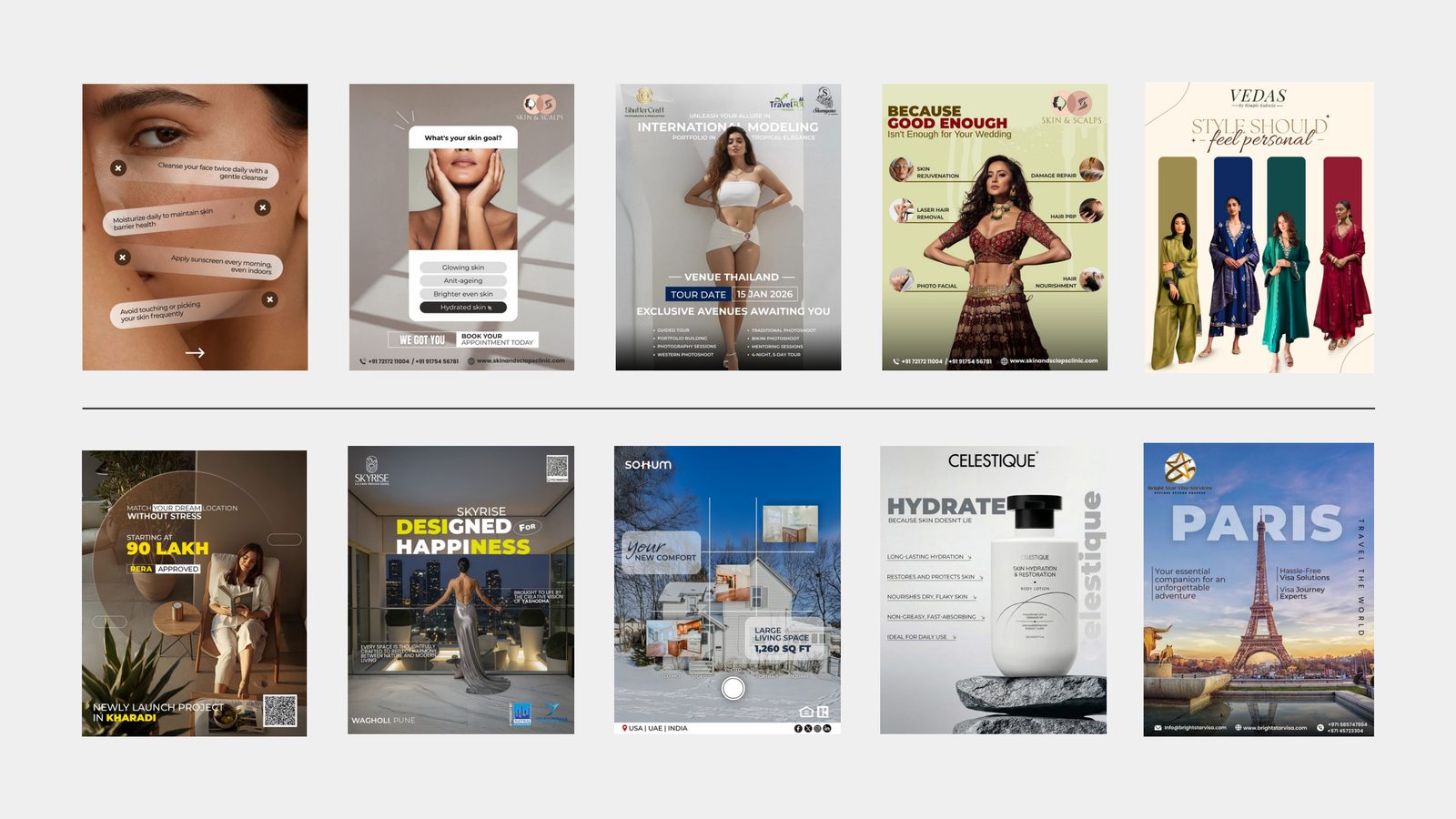 Social media + Meta ad creatives